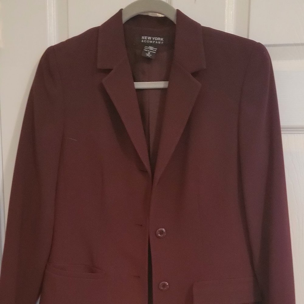Burgundy pantsuit